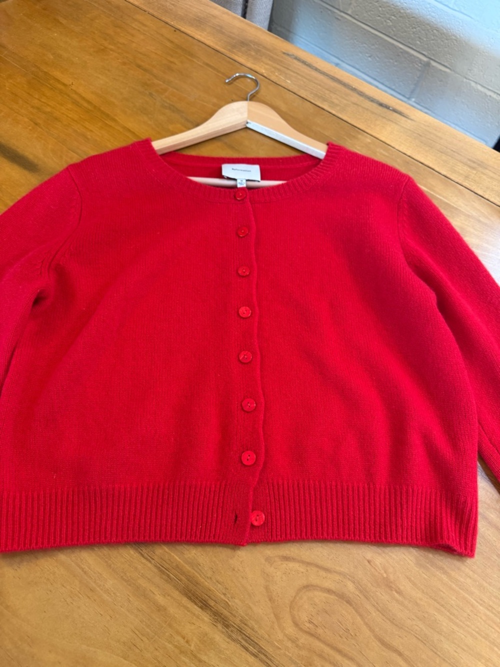 ❤️ Reformation Red Cashmere Cropped Cardigan - Picture 10 of 16